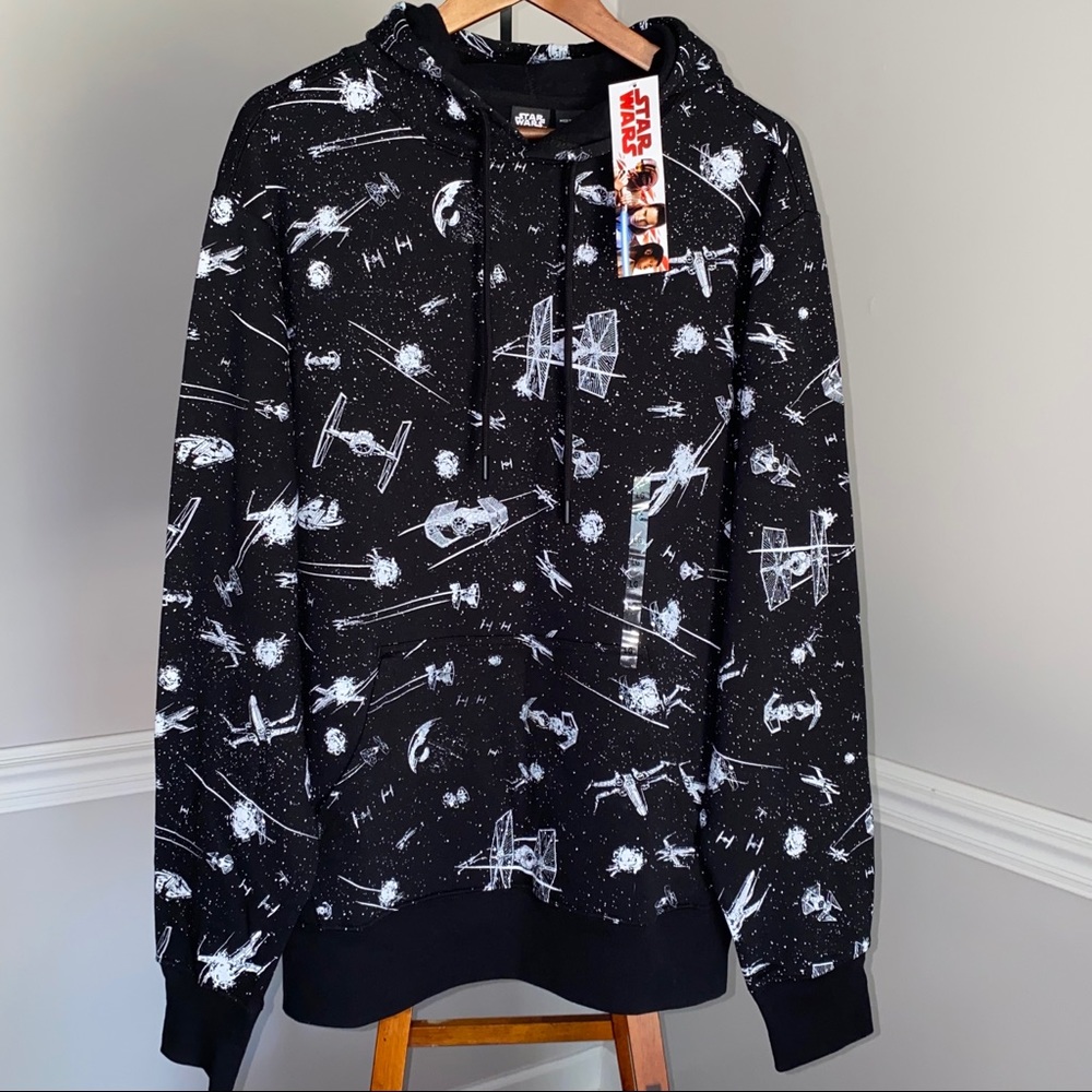 NWT Star Wars Starfighter Sweater Hoodie L